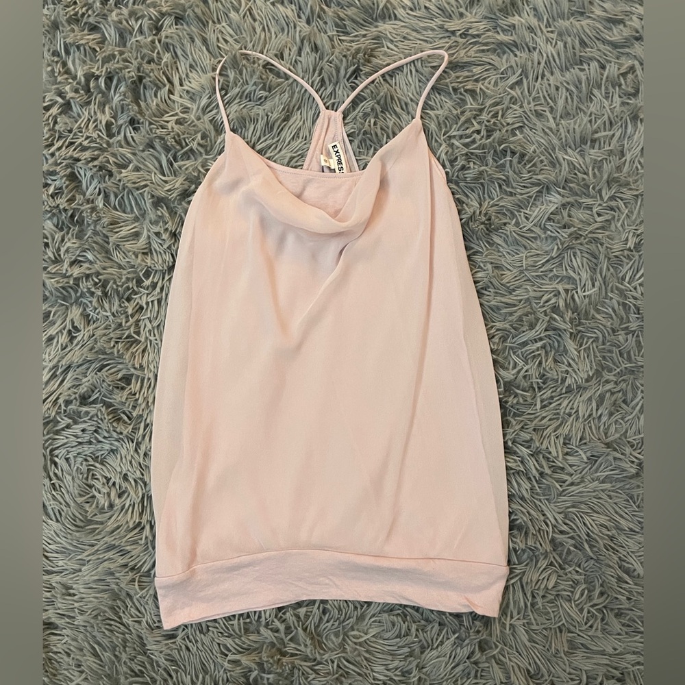 Express Women Layered Racerback Camisole Tank Top in light lavender purple